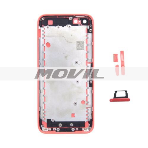 Back Housing Replacement Cover with Mid Frame Assembly For iPhone 5C - Pink